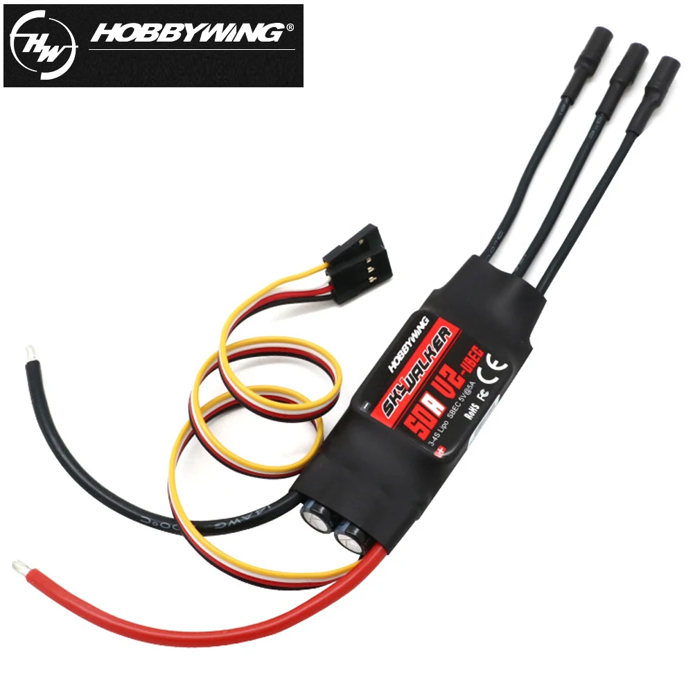 Hobbywing Skywalker 15A/30A/40A/50A/60A/80A/100A V2 kontroler prędkości ESC z UBEC dla RC FPV Quadcopter samoloty śmigłowiec