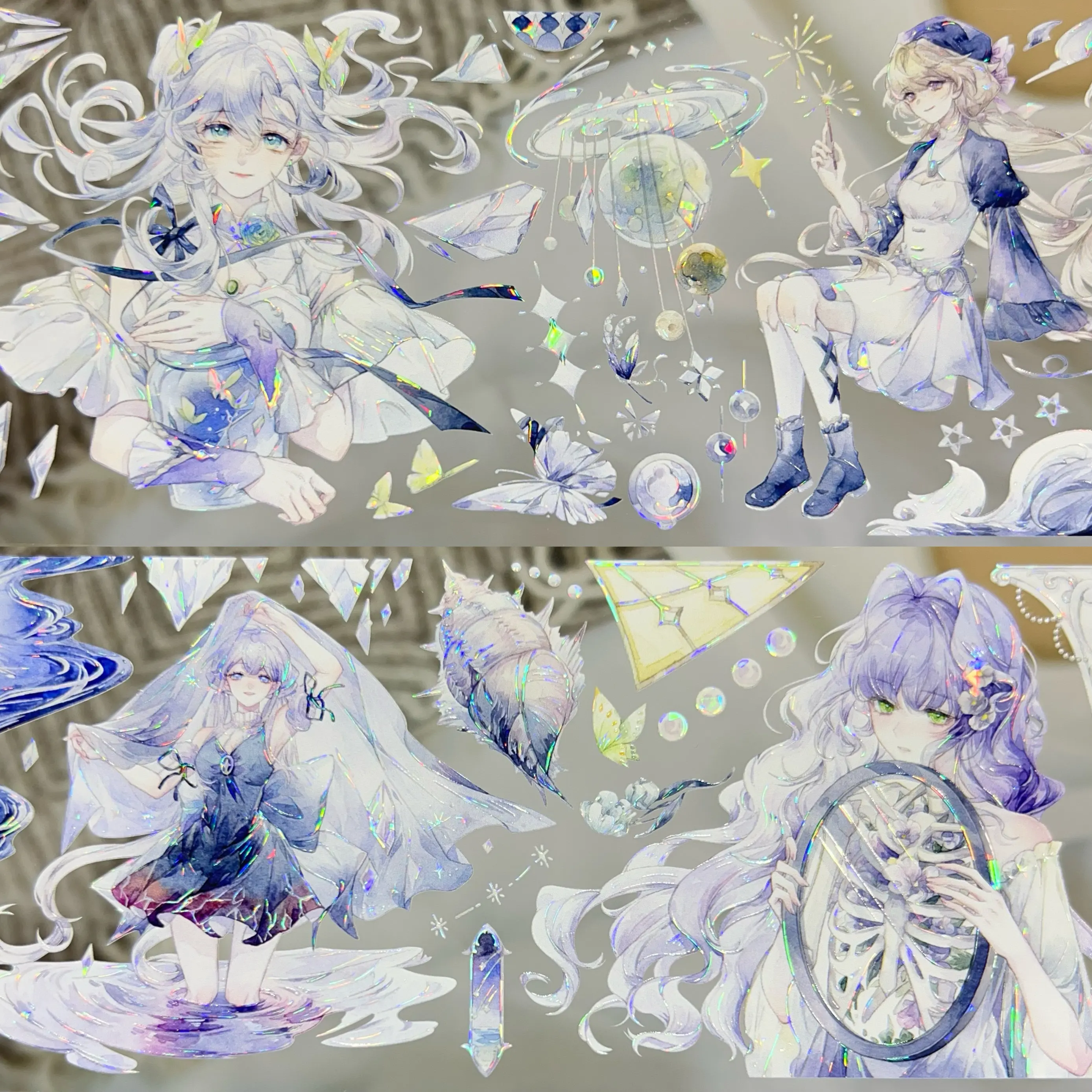 wines-sleep-night-dream-song-shell-shine-washi-tape-dreamy-girl-jellyfish-crystal-pattern-decorative-tape-for-journaling