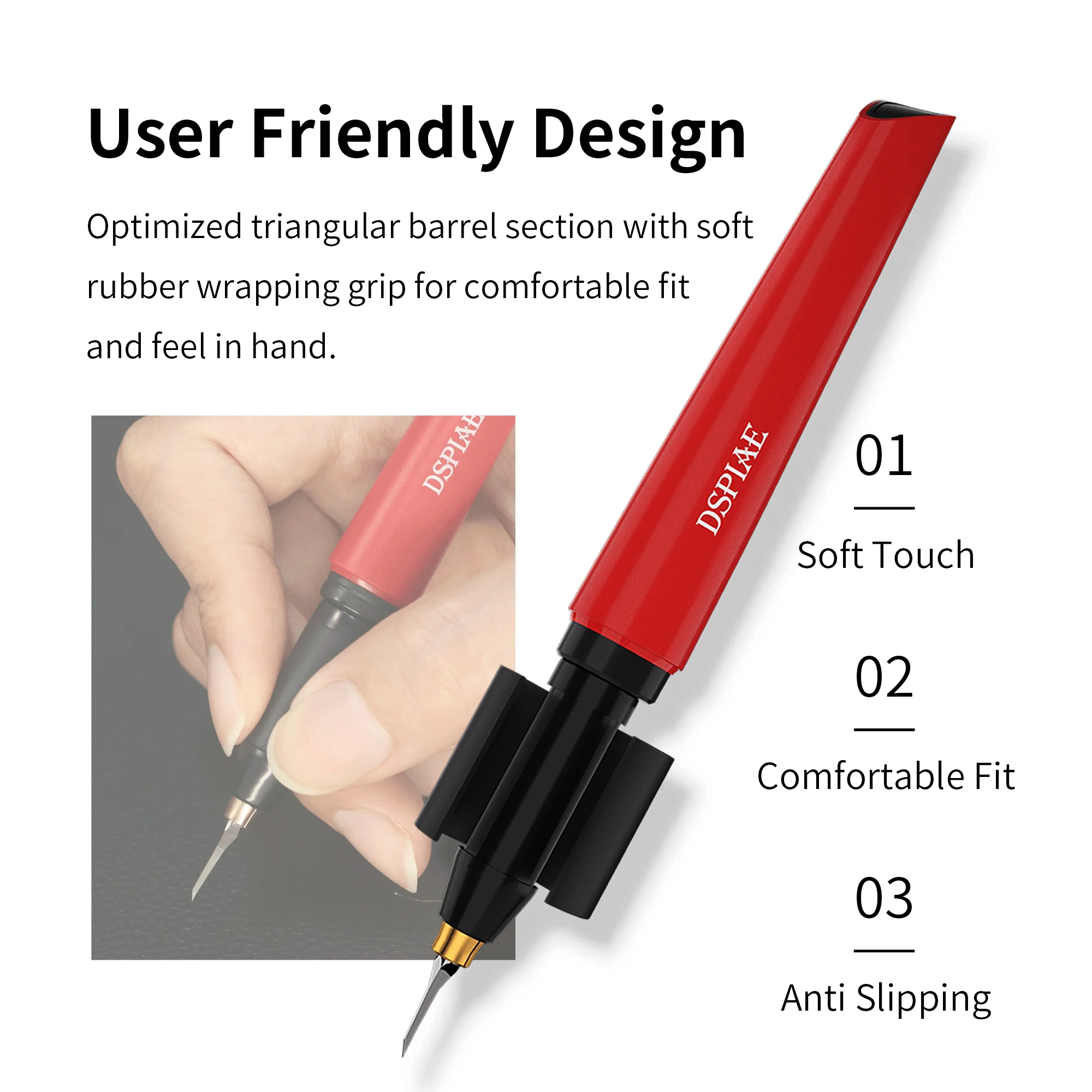 DSPIAE Dawning Push Broach Holder Tungsten Steel Broach For Model Making