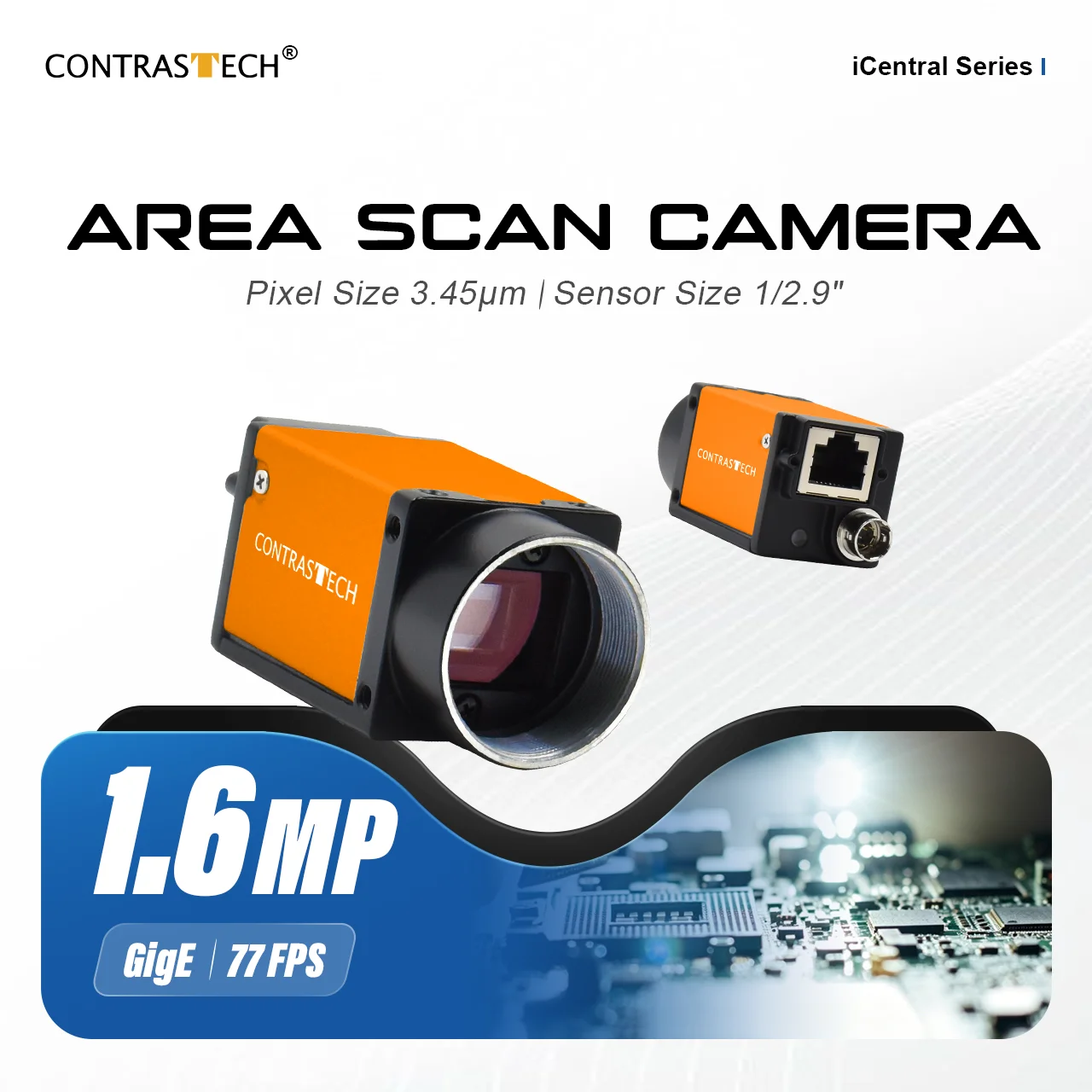 1.6MP IMX273 77fps GigE Industrial Camera  for Visual Inspection