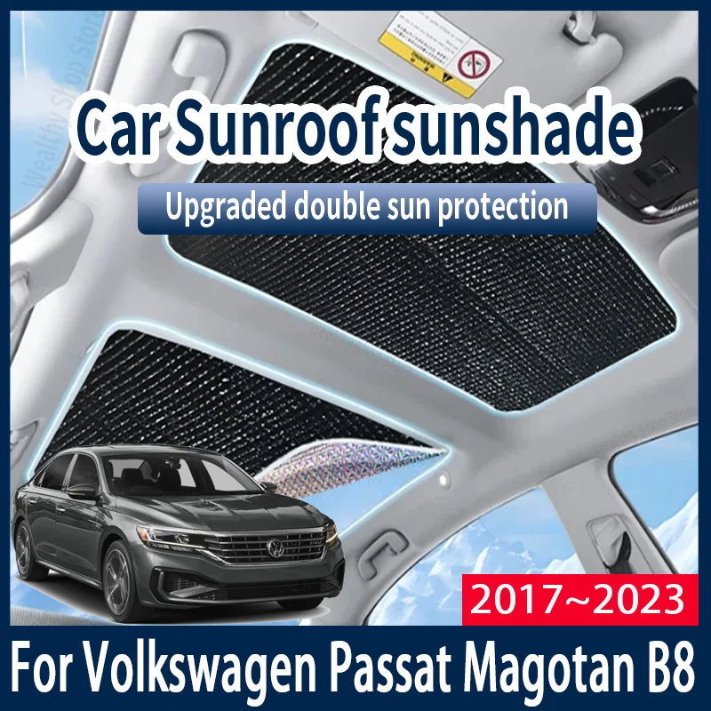 

Для Volkswagen Passat Magotan B8 2017 ~ 2023 2020 автомобильные солнцезащитные козырьки на крыше, солнцезащитный козырек, защита от УФ-лучей, теплоизолирующие аксессуары