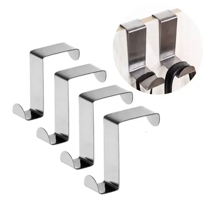 Drawer Reversible Stainless Steel Hooks, Cabinet Door Towel Racks, Office and Kitchen Shelves