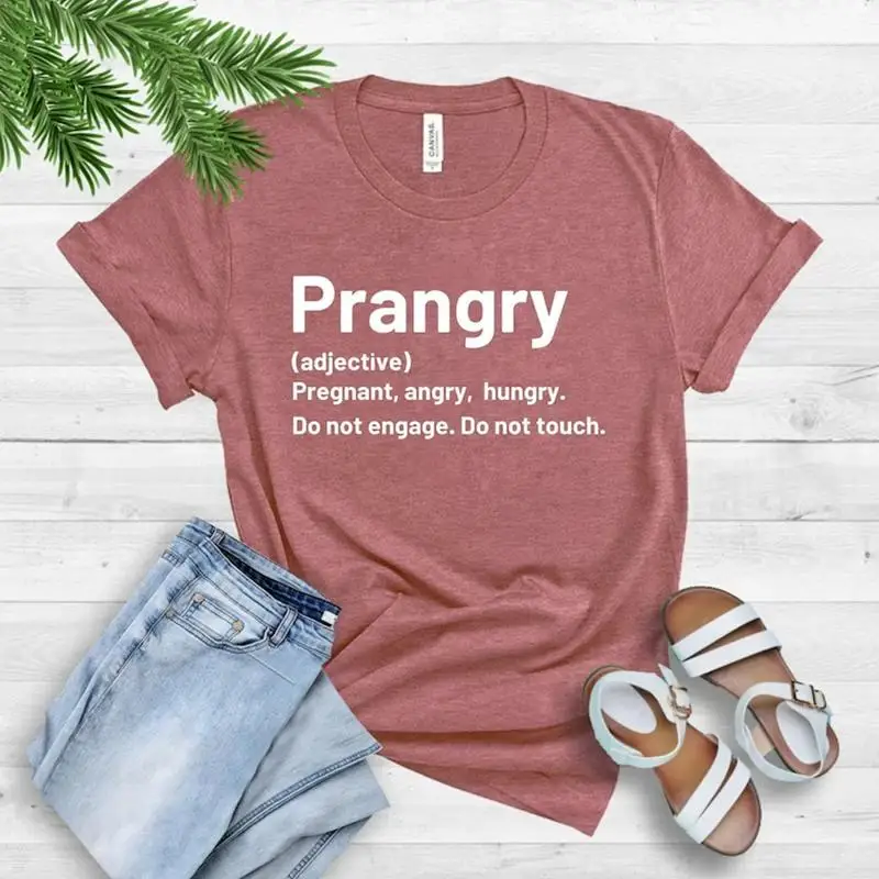 Рубашка Prangry Definition Забавная рубашка с объявлением о беременности, подарок для новой мамы