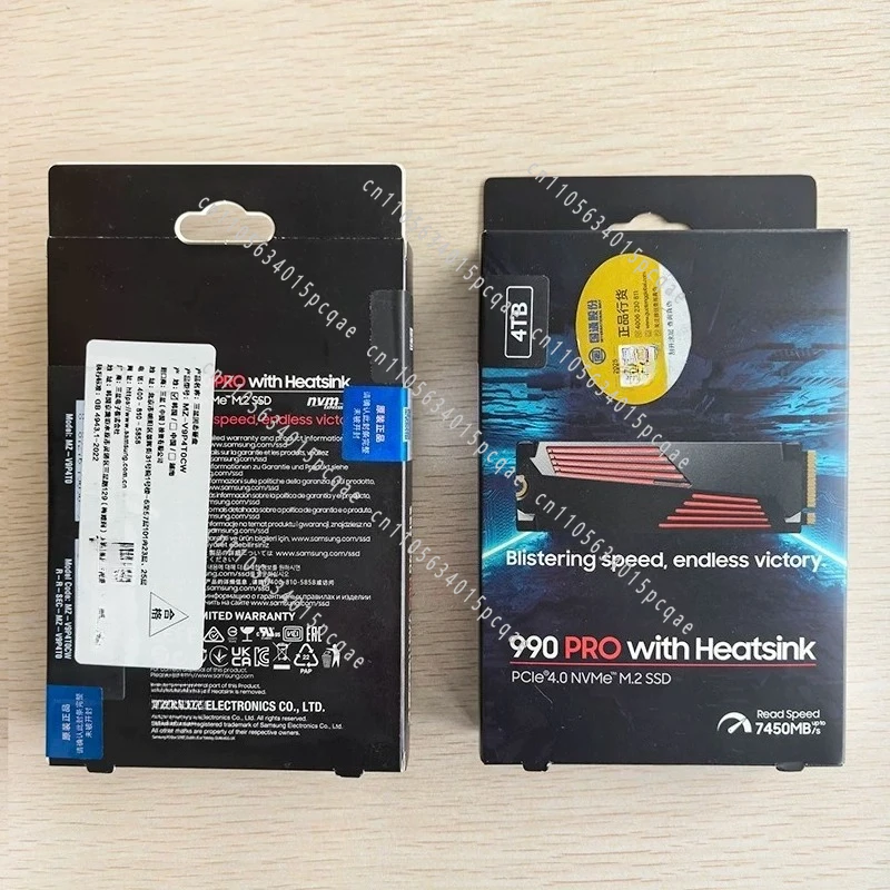 990Pro 1T 2T 4TB NVME Solid State Drive PCIe4.0 Heat Sink Edition MZ-V9P4T0CW