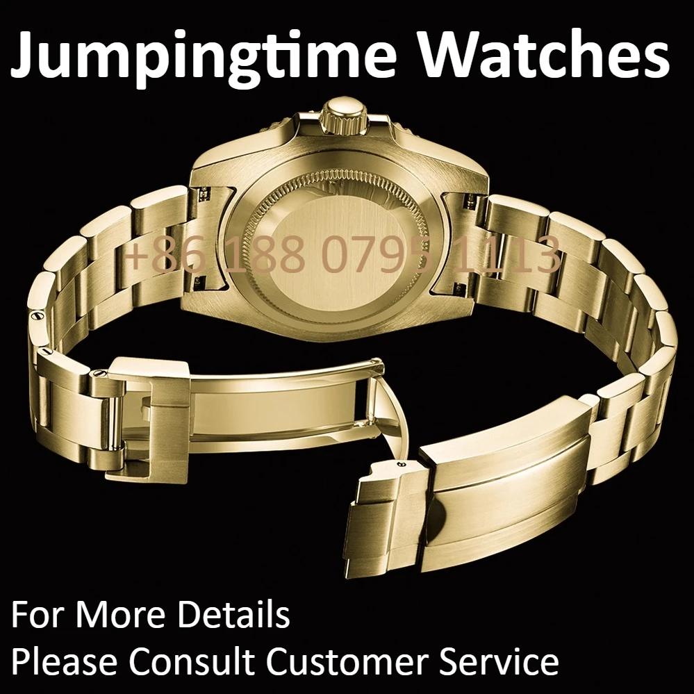 40mm 남성용 기계식 시계, PVD 골드 스틸 케이스, 사파이어 크리스탈, NH35 무브먼트, CD 패턴, 3D 다이얼, 맞춤 제작 가능