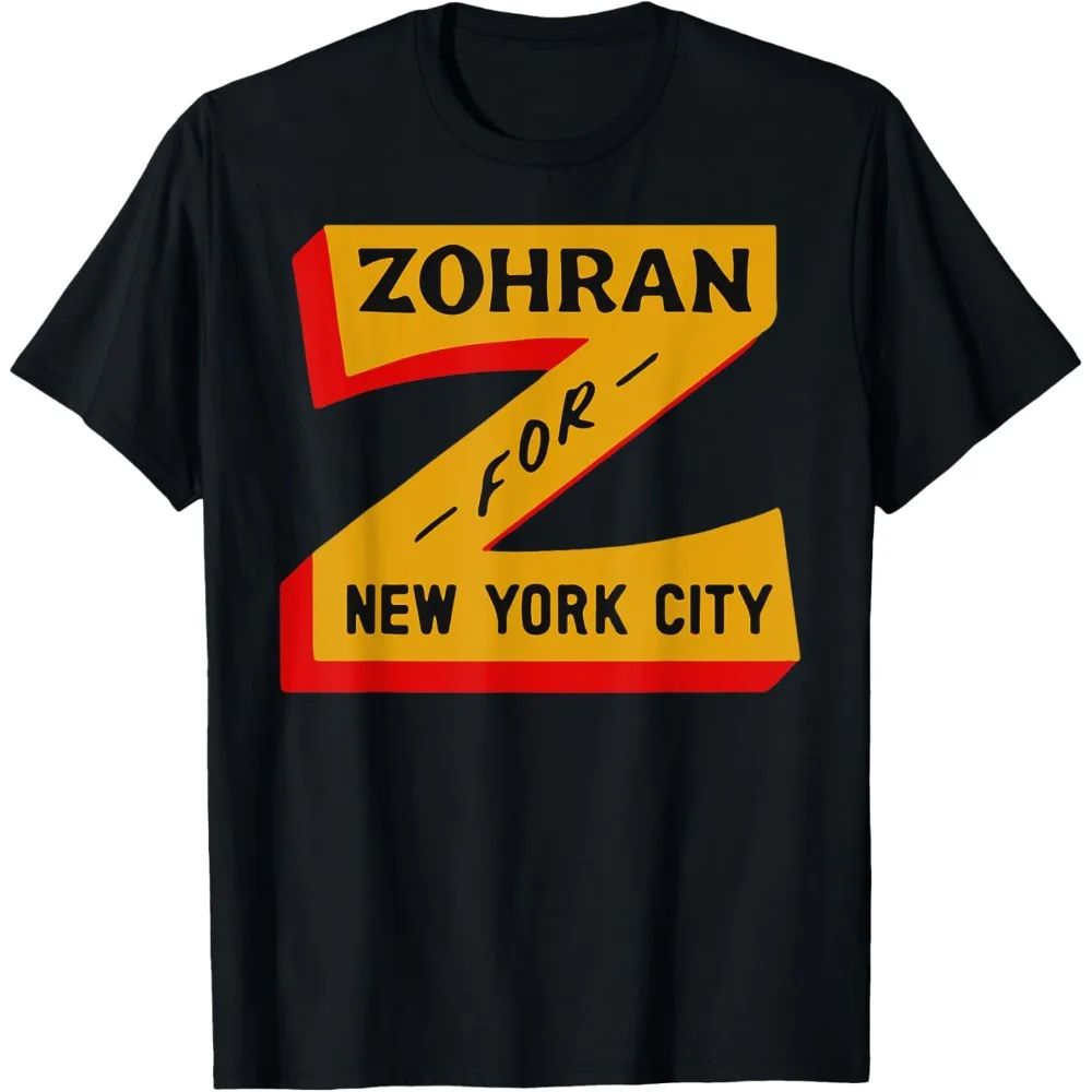

Футболка унисекс Zohran for Mayor of NYC 2025, уличная одежда с креативным принтом, модный стиль, семейные подарки в США, мужская повседневная мода