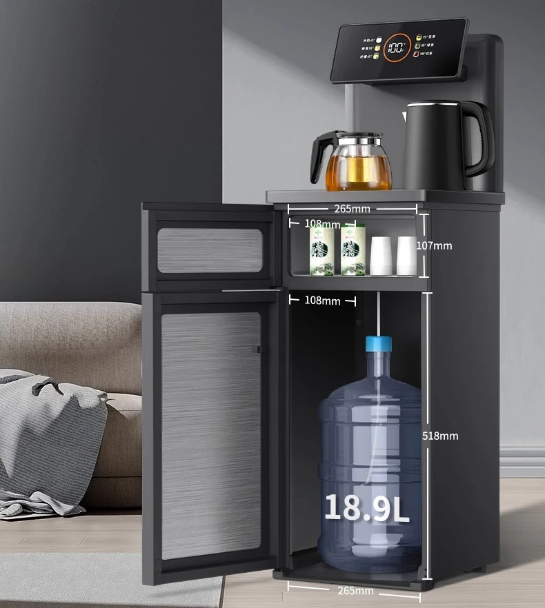 

Умная машина для чайного бара с цветным дисплеем, большой экран, установленный вниз, бытовой диспенсер для воды, защита от сухого горения