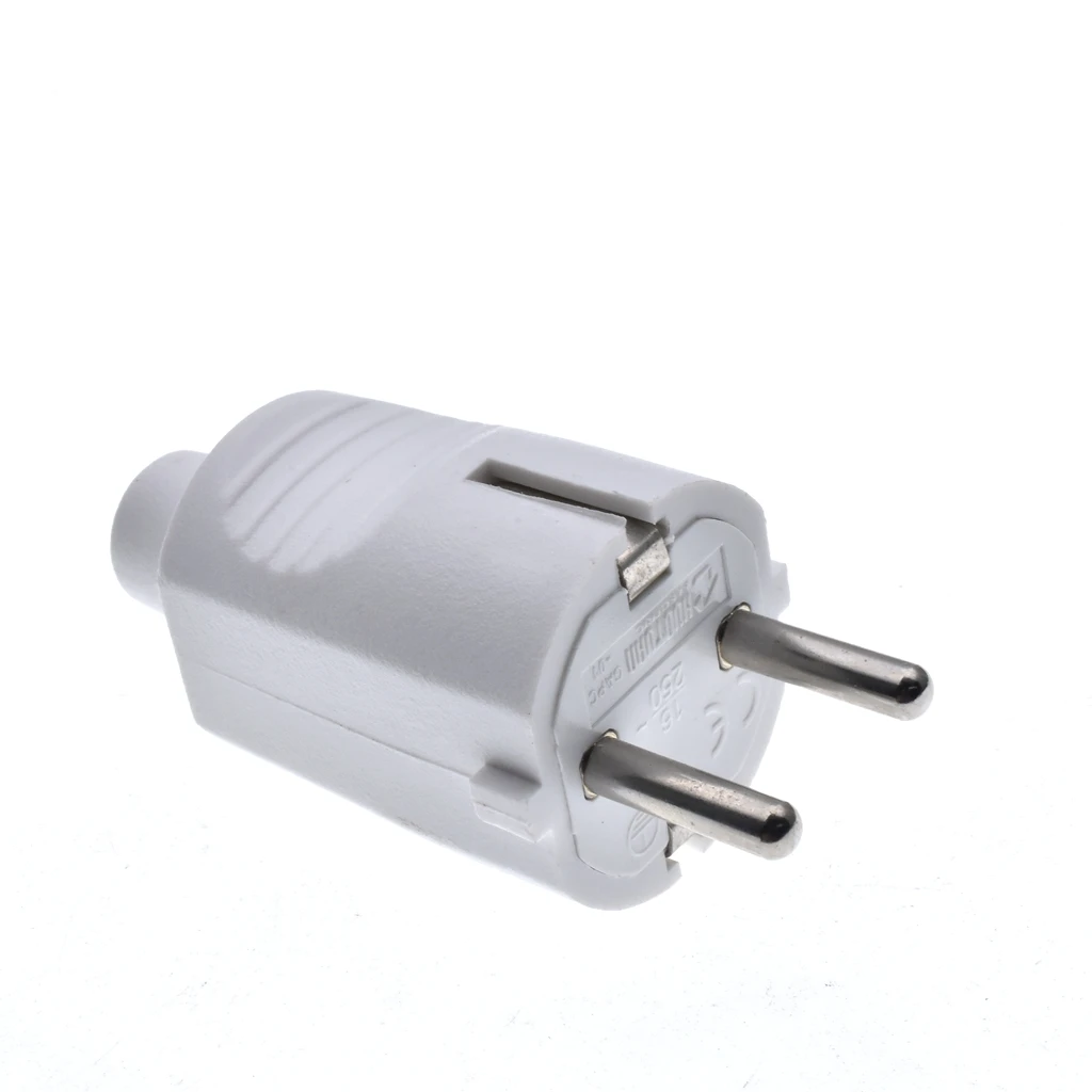 White 250v 16a french Russia Korea German EU Plug power cord wired cable Socket Male Female Assembly Receptacle connector