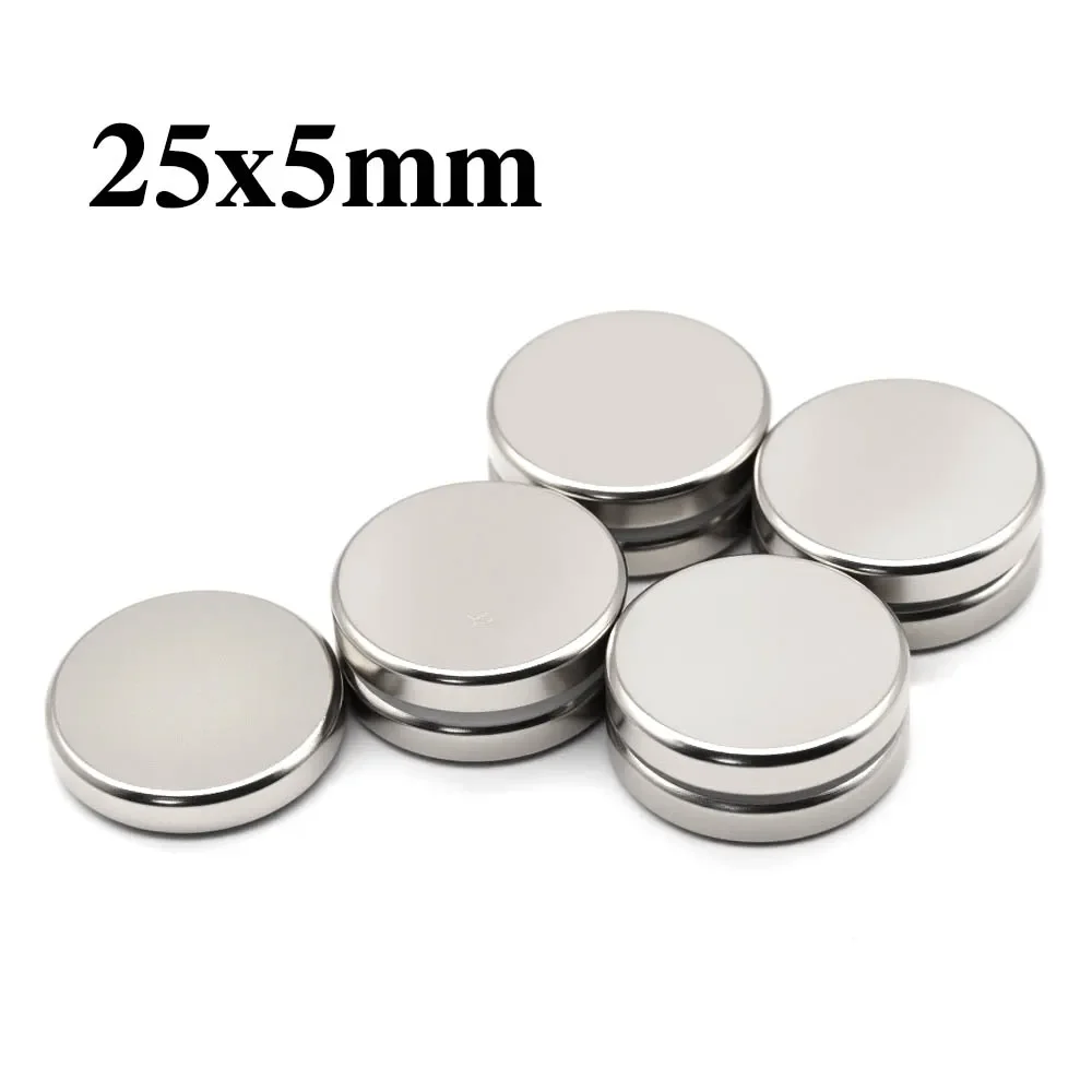 25x5mm Super Powerful Round Magnet Neodymium Magnet NdfeB N35 Strong Permanent Magnetic imanes Refrigerator Magnet