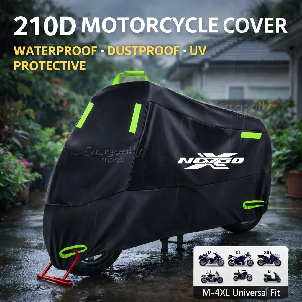 

For HONDA NC750X NC 750X NC750 X Motorcycle Cover Waterproof Outdoor Scooter UV Protector Rain Cover With Reflective
