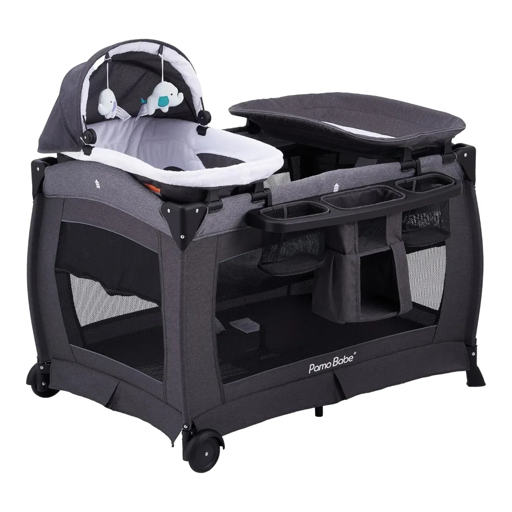 

Portable Playpen Foldable Playard for Baby and Toddler Mattress, Changing Table for Newborn Portable Playard