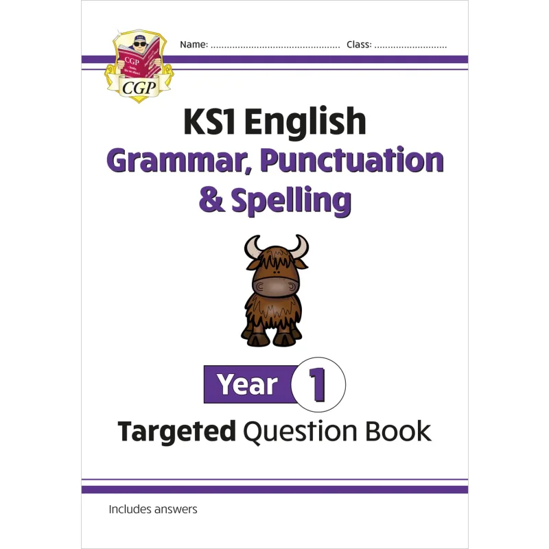 

KS1 Книга вопросов по английскому языку, грамматика, пунктуация, правописание, год 1, книги CGP, координация группы, публикации 9781782941910