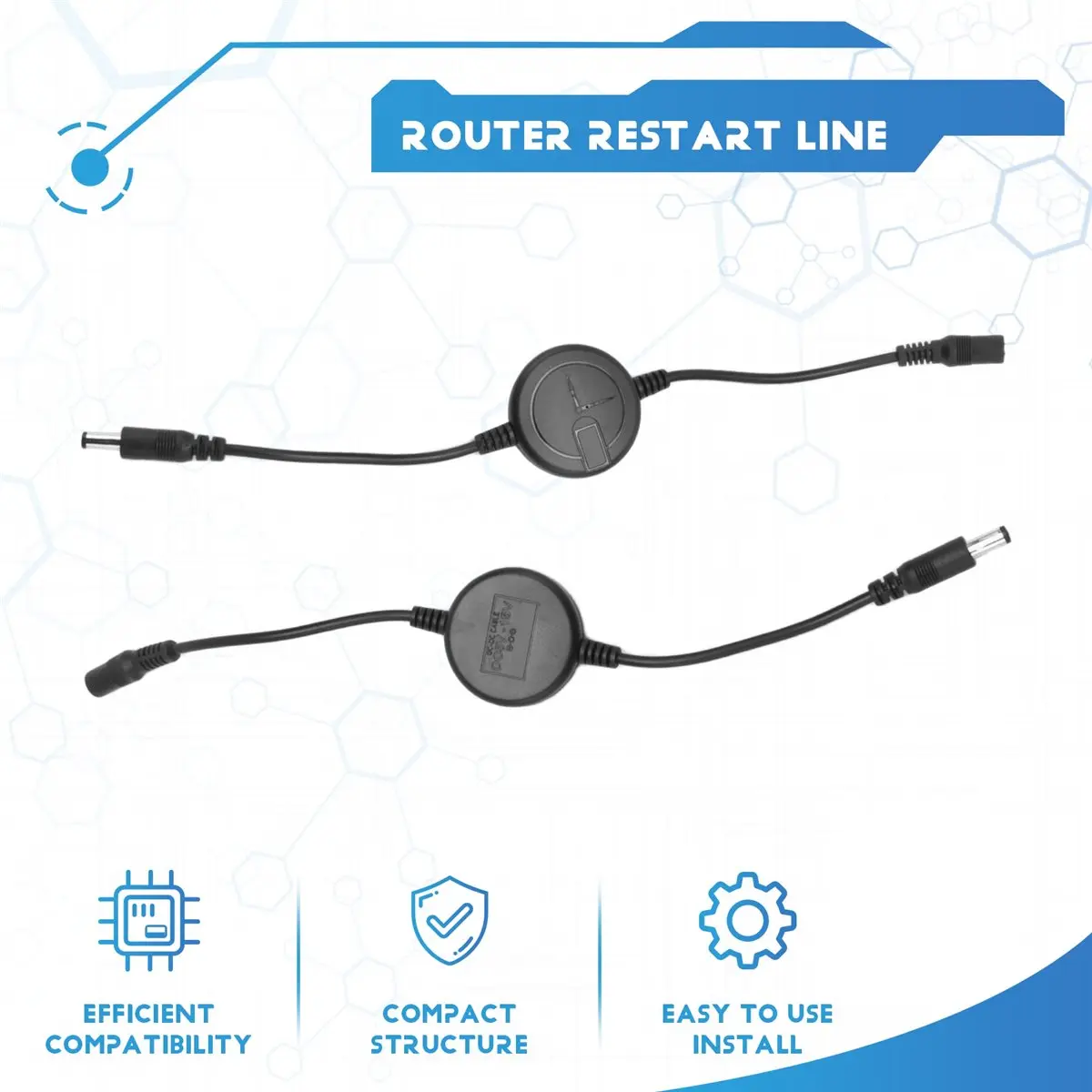 ABGN DC5V-15V Router Reset Rebooter 72 Hours Automatic Restart Cable for WiFi Bridge/Cat/Router/Repeater Rebooter Black