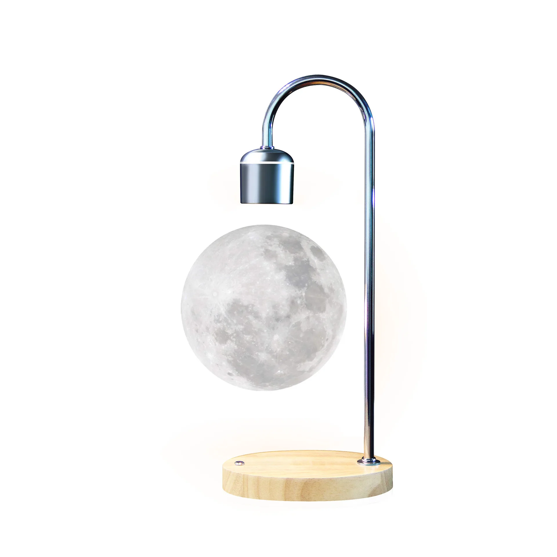 Lampe de bureau LED suspendue en forme de lune, impression 3D, sans couture, créative, décoration de la maison, veilleuse