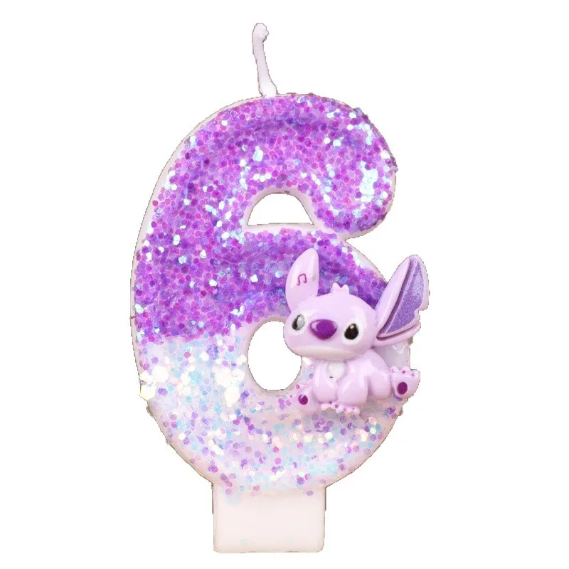 

Kawaii Disney Birthday Candle Stitch number Candles Birthday Cake Decoration Anniversary Party Candles Scene Decoration Supplies