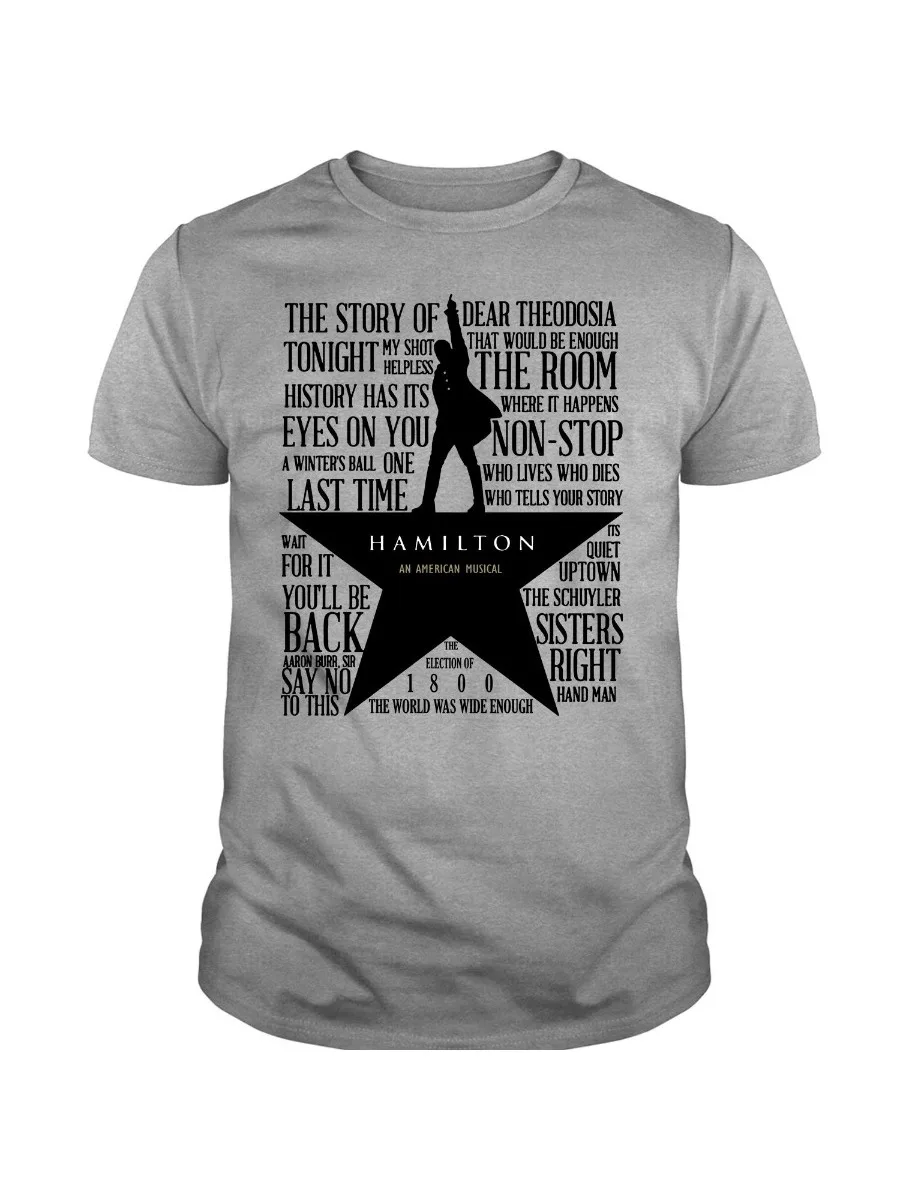 Hamilton An American Musical T-Shirt. Summer Cotton O-Neck Short Sleeve Mens T Shirt New S-3XL