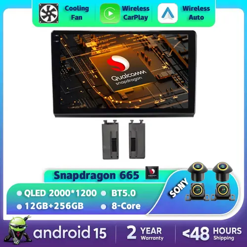 Imagen 1 del producto Android 15 Radio del coche para Fiat Bravo 198 2 II 2007 - 2014 GPS NAVI 4G WIFI Qualcomm 2DIN QLED reproductor de vídeo estéreo Multimedia BT