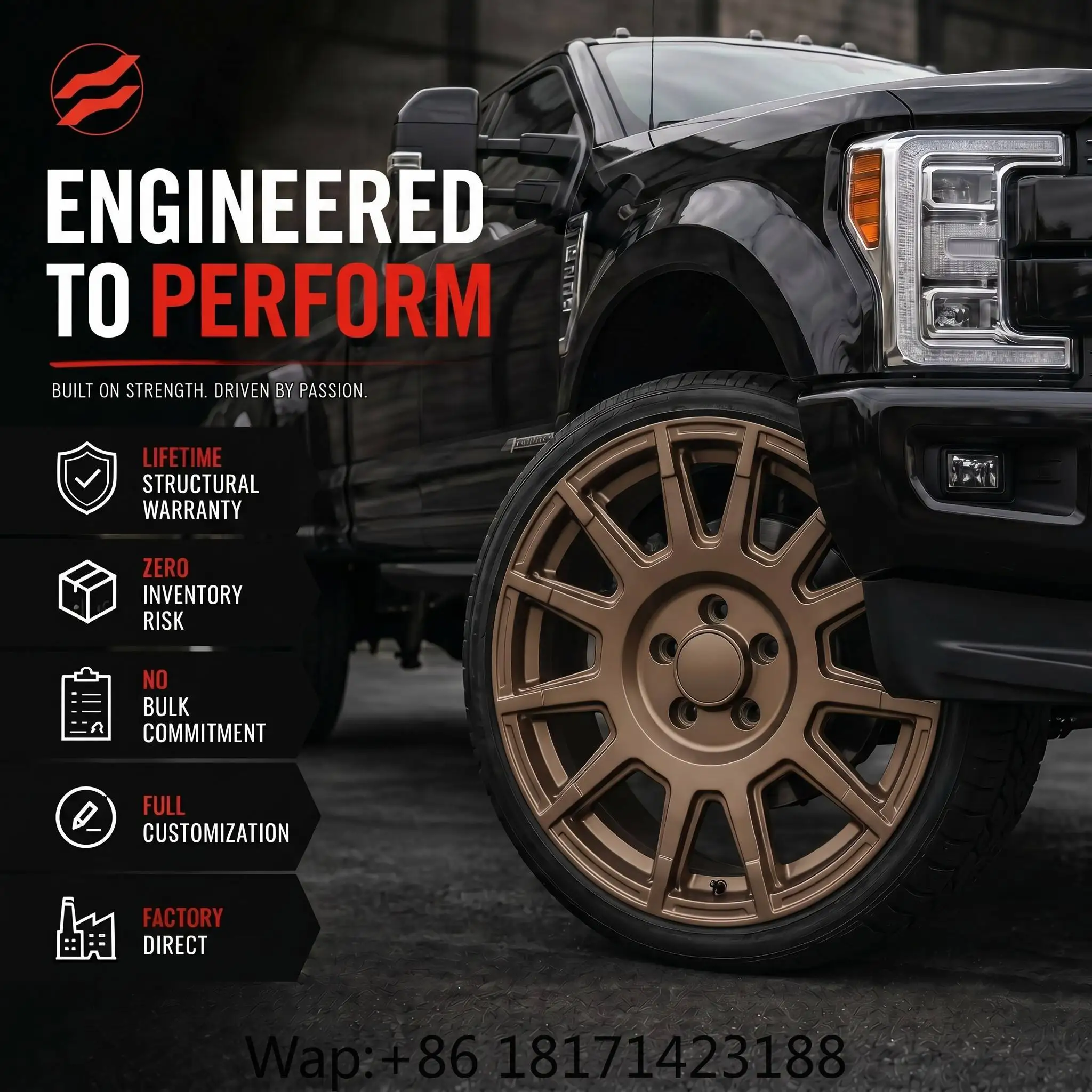 【Hot】Heavy Duty 1200kg Load Rated Swamper Look Concave Forged Wheels for VW Transporter T5 T6 T7 Multivan 5x120