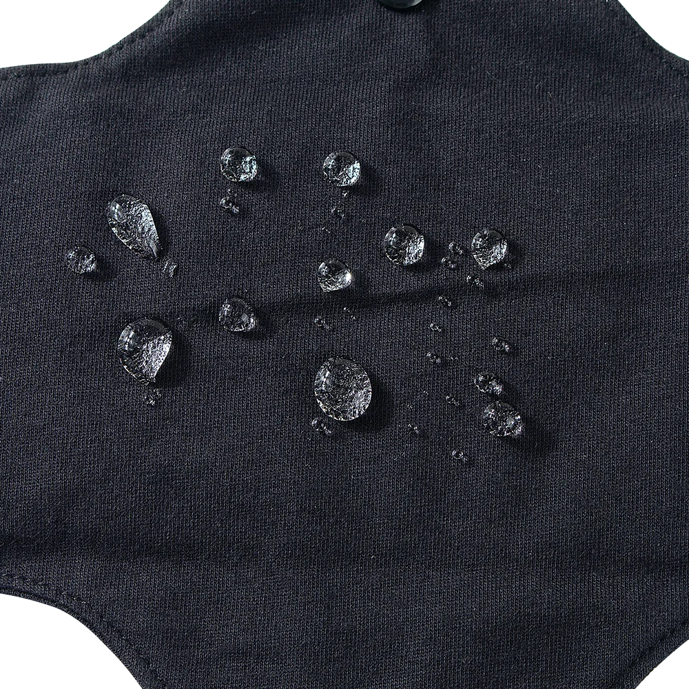 3Pcs Black Cotton Reusable Menstrual Pads Set