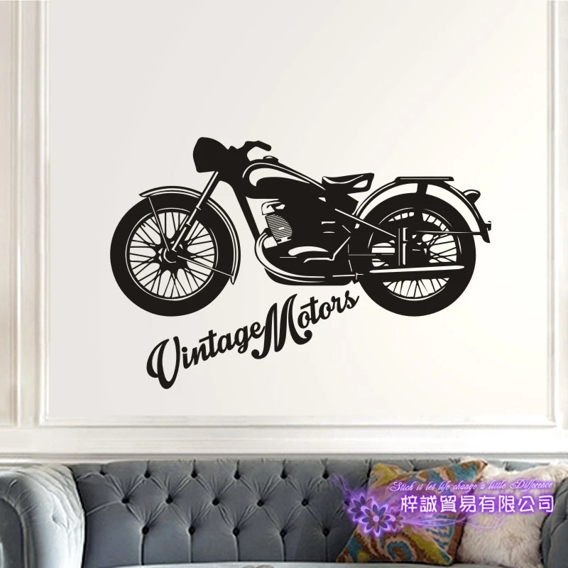 Vintage Classical Motorcycle Racing Sticker Vehicle Decal Posters Vinyl Wall Autobike Decor Mural Sticker Motorcycle Decal