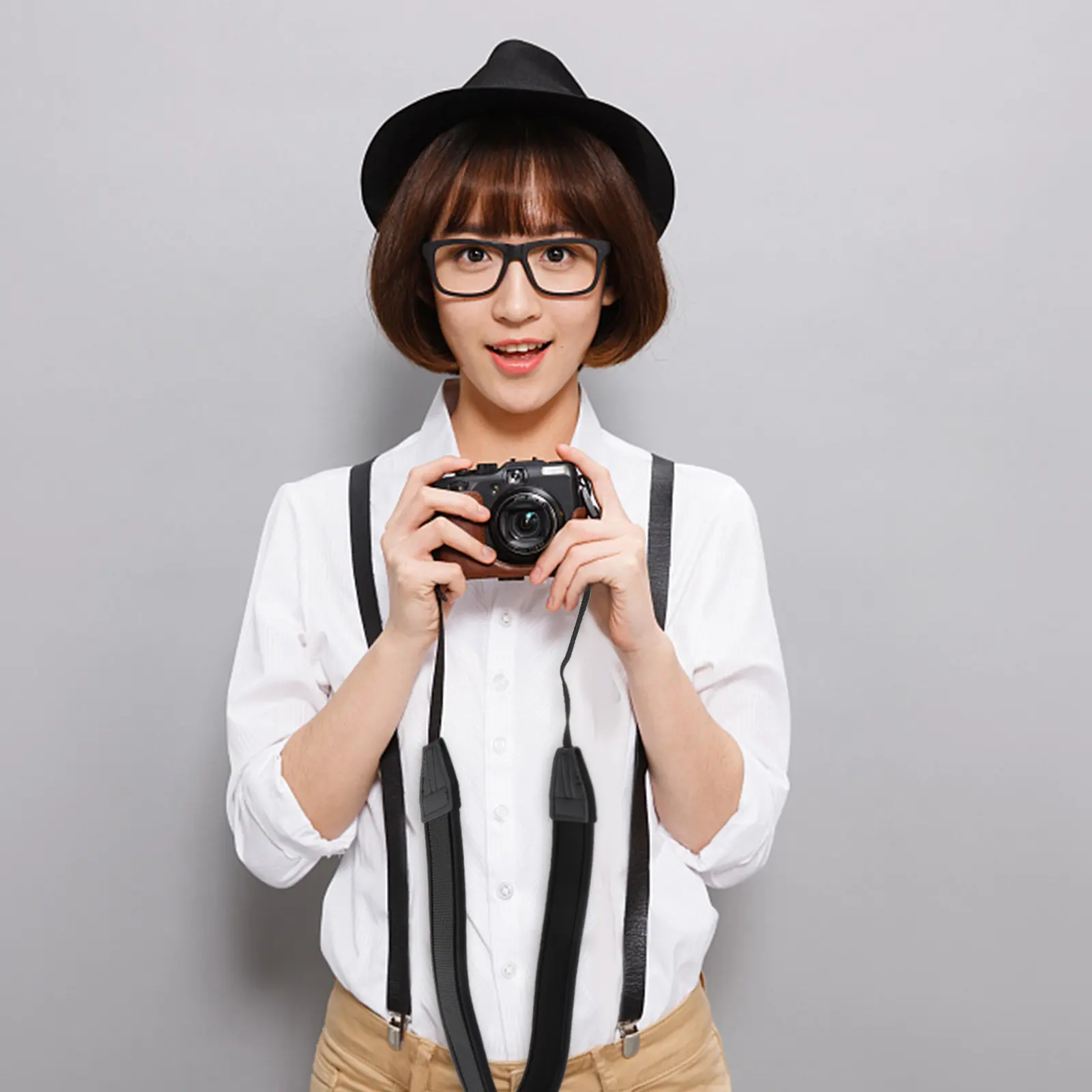 2Pcs Camera Shoulder Strap Adjustable Comfort Fit Neoprene and Cotton Construction Prevents Drop during Outdoor Activities