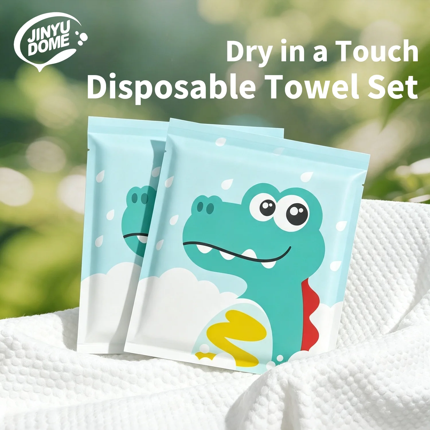 Individually Packed Disposable Bath Towel Face Towel Set Ultrasoft Absorbent Antibacterial Body Wipes for Travel Hotel Gym