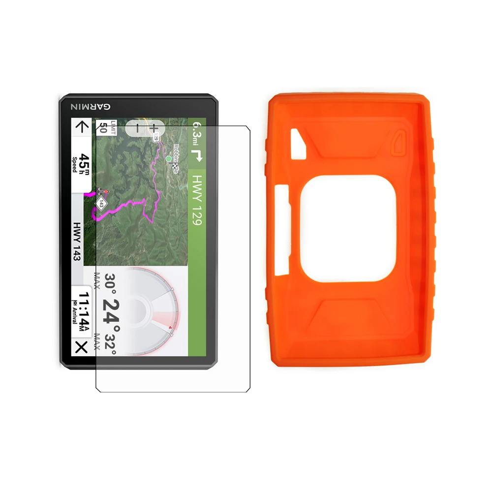 Silikon-Schutzhülle + Displayschutzfolie für Garmin ZUMO XT3 Motorrad-GPS-Navigationsgerät, 6-Zoll-Zubehör