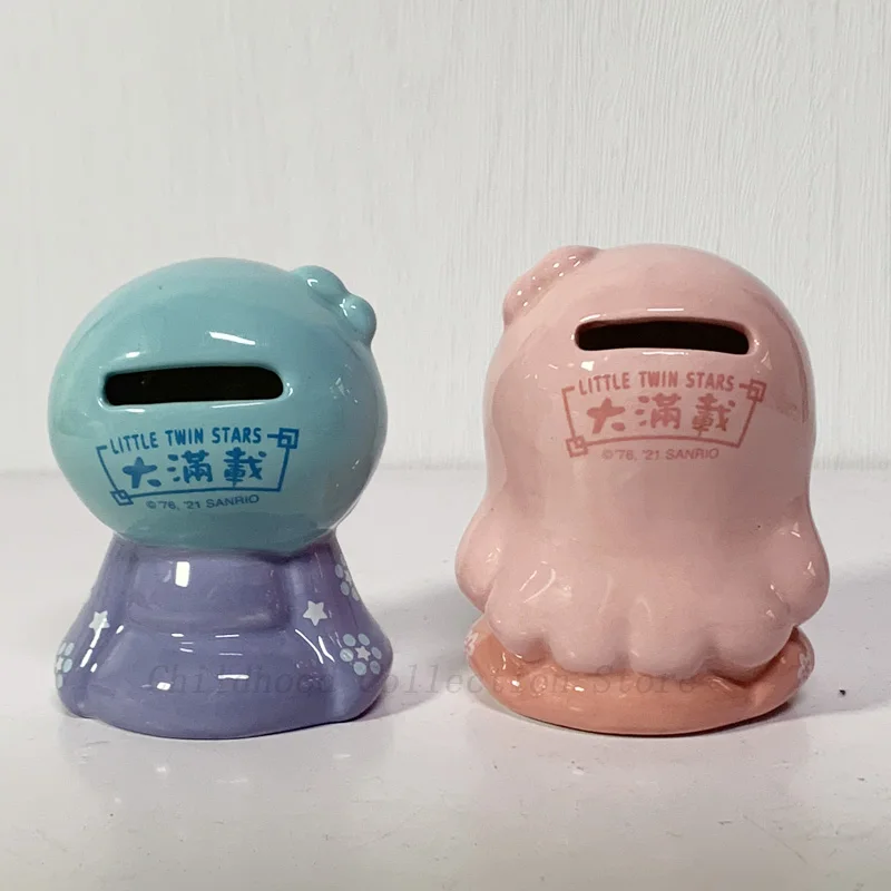 Kawaii Little Twin Star Action Figures Toys Anime Cute Ceramic Piggy Bank  Decoration Model Anime Cute Boys Girls Dolls Gifts