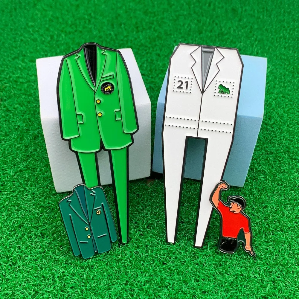 Clothes Green Fork Magnetic Mark Golf Metal Restorer Gift Box Set Spot Golf Accessories Spot Golf Training Aids