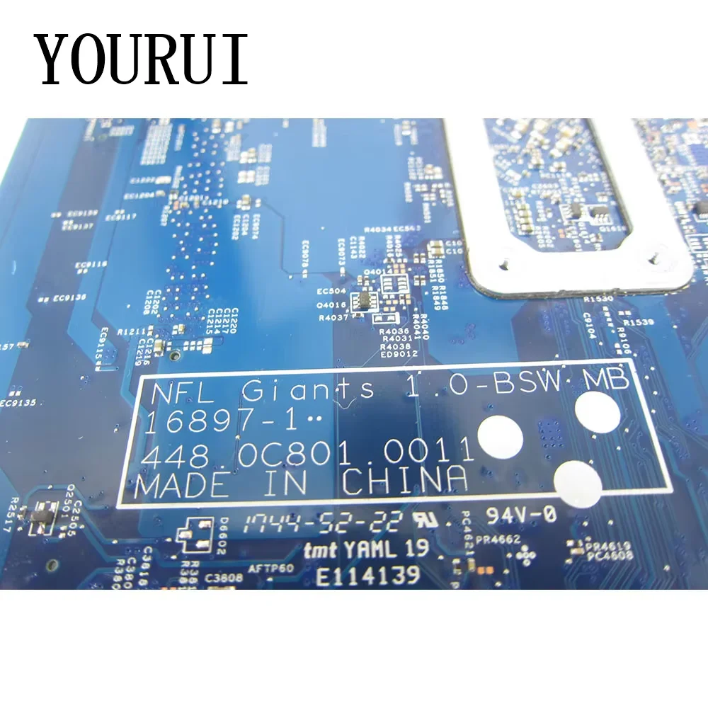

16897-1 For HP 17-BS 17-BS001DS Laptop Motherboard with N3710 CPU 448.0C804.0031 Mainboard