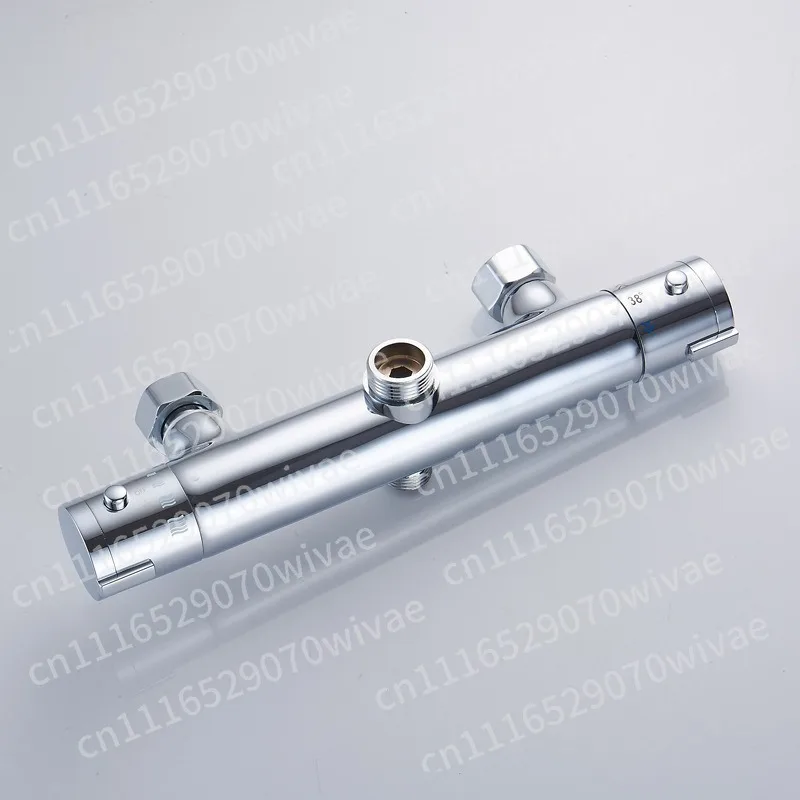 All-copper temperature control faucet Electric water heater Solar thermostatic valve   Round rod up and down water outlet faucet