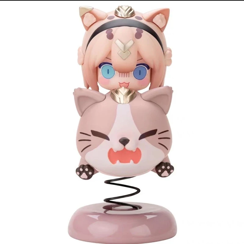 8CM Honkai Impact 3 Anime Pardofelis Reverist Calico Sexy Girl PVC Action Figure happy shake Q Version Car Set Collection Model