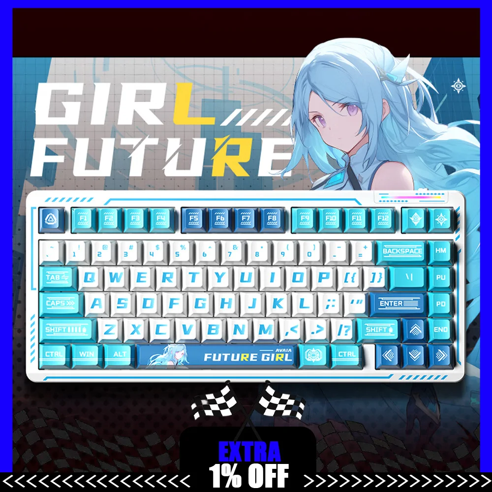 

LINGBAO K75 Mechanical Keyboard Tri Mode Wireless Keyboard 10000mAh FR4 Gasket Hot Swap RGB Gaming Keyboard PC Accessories​