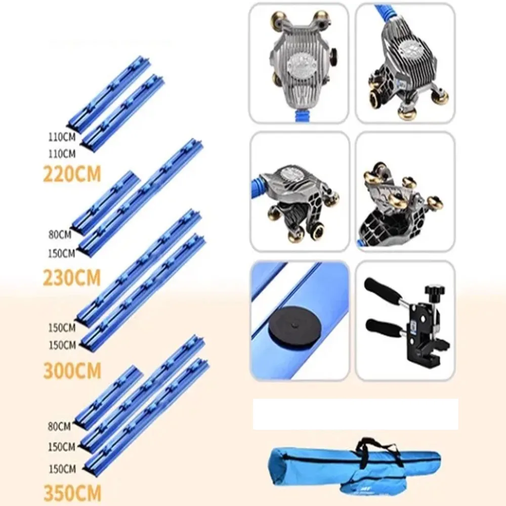 New 2.2M-3.8M Tile Cutter for Large Format Tiles Rock Slab Manual Cutting Tool with Build-in Suction Cups Tile Hand Tools