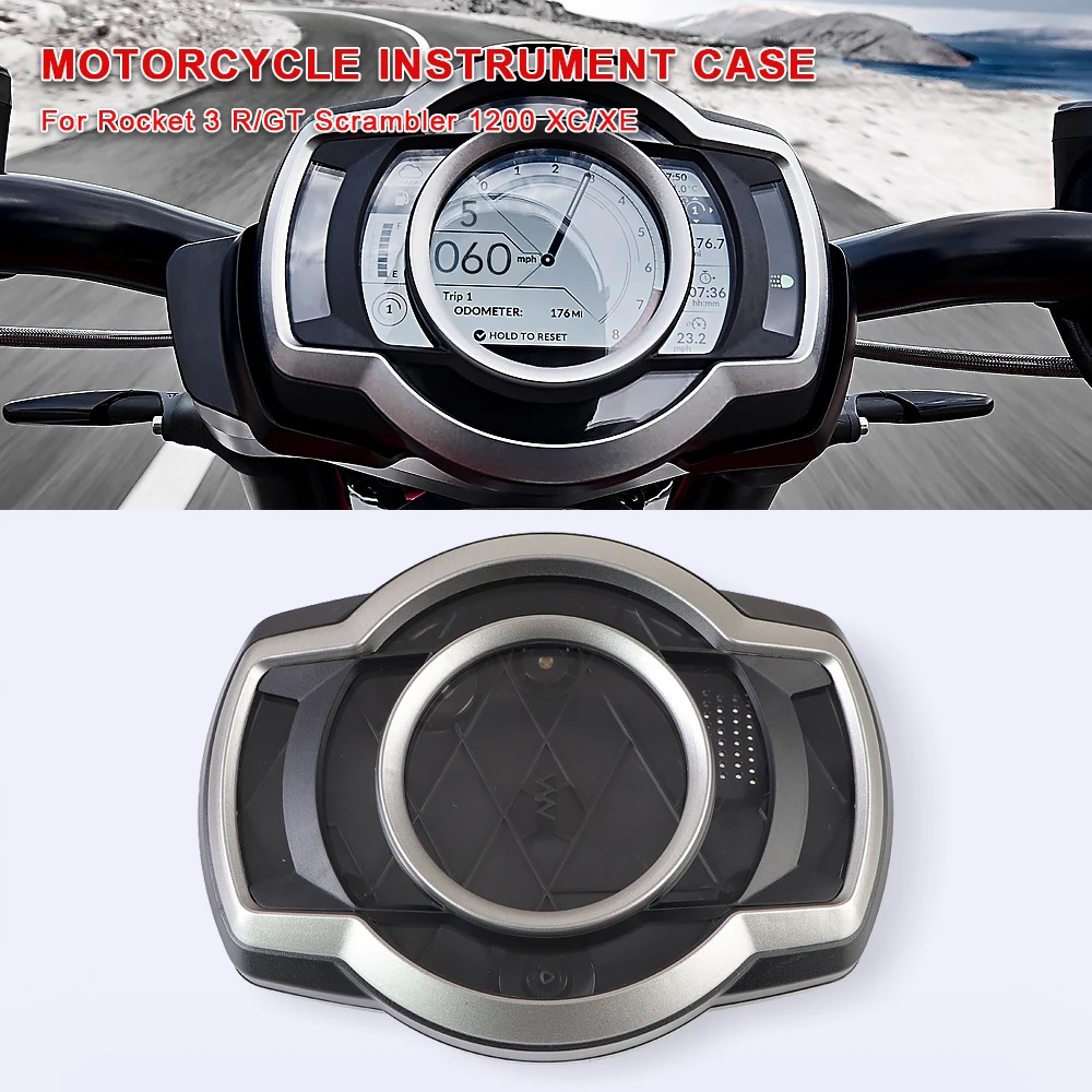 

Motorcycle Instrument Case Accessories For Rocket 3 Storm R GT 3R 3GT Scrambler 1200 XE XC 2019-2026 Speedometer Dashboard Cover