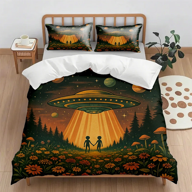 

2025 new digital printing quilt cover set quilt cover and pillowcase no bed sheet cartoon animal print quilt cover