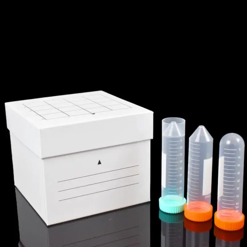 Paper 16/36/49/81/100 Compartments Flip-Top Cell Cryopreservation Boxes Waterproof Paper Boxes For Centrifuge Tubes
