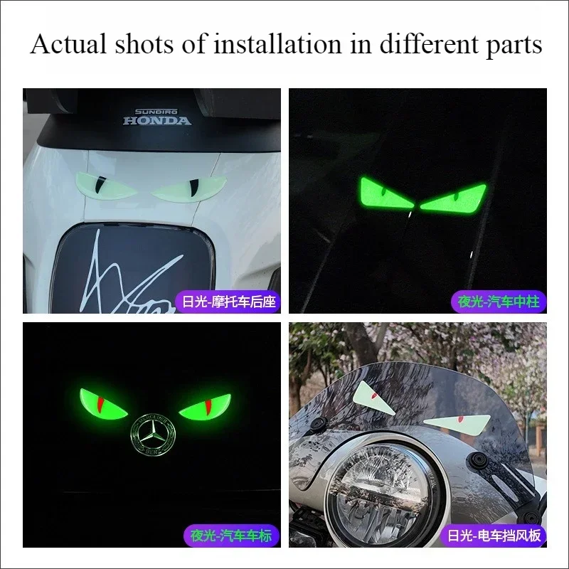3D Teufelsaugen Leuchtsticker – Auto & Motorrad Dekor Aufkleber - zdjęcie 1