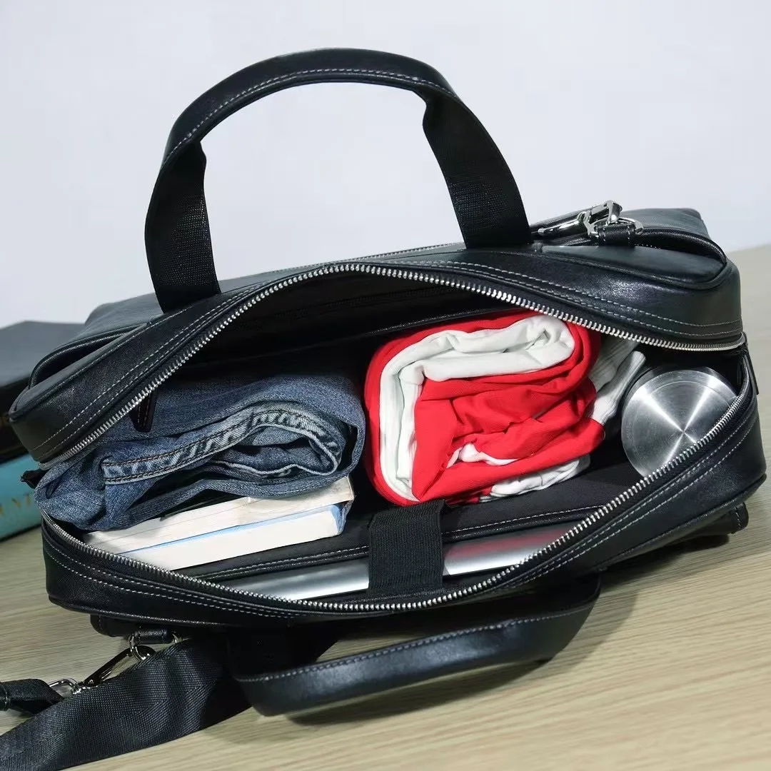 Breifcases da lavoro borse a tracolla in vera pelle uomo donna borsa a tracolla in pelle di mucca borsa da ufficio per laptop da 15 pollici di grande capacità