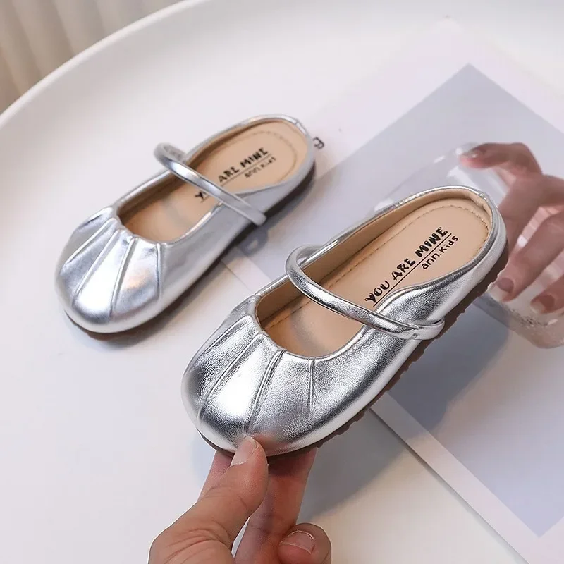 New Summer Kids Slippers Slip-On Closed-Toe Princess Slippers Soft Soles Children One-Strap Flip Flops Girls Outdoor Mule Shoes