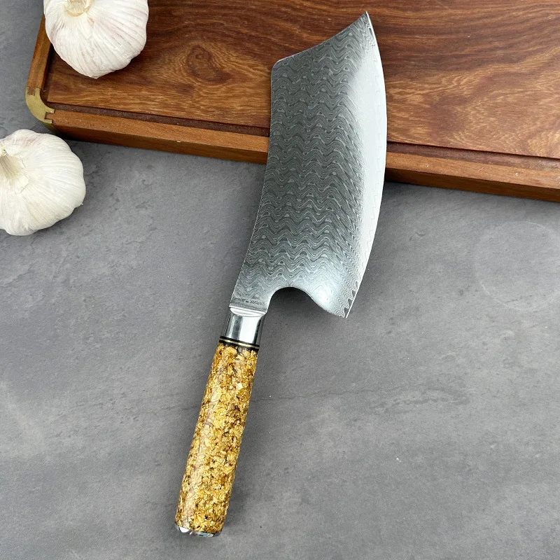 8 Inch Slicing Knife 67-layers Damascus Steel VG-10 Blade Chef's Cutting Vegetables Cleaver Meat Kitchen Knives Resin Handle