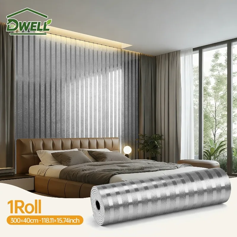 Metallic Self-Adhesive Wallpaper, Thick Foam Wall Panels, Golden Water Ripple Peel and Stick Wall Papers Decor for Home Interior