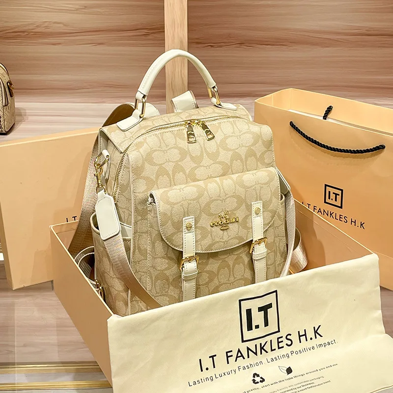 

Женский рюкзак из натуральной кожи 2026, дорожный рюкзак большой вместимости, минималистичный рюкзак из воловьей кожи, прочная сумка для выходных