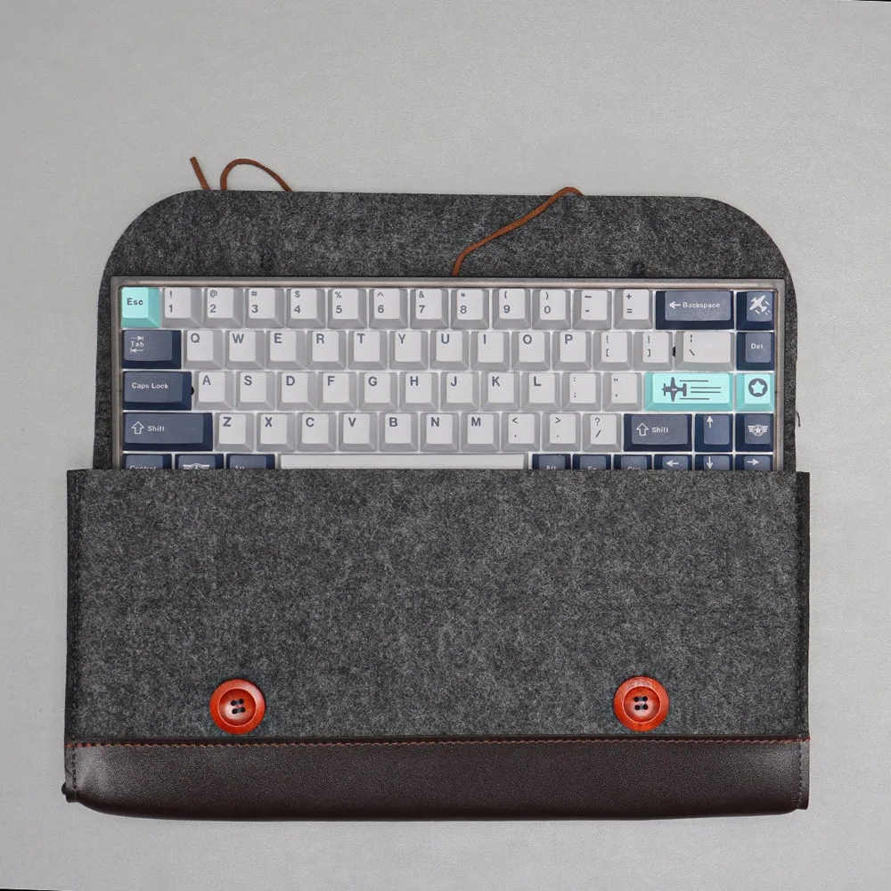 PU Felt Keyboard Carrying Case Bag Mechanical Keyboard Suitcase Portable Storage Cover Dust Bag