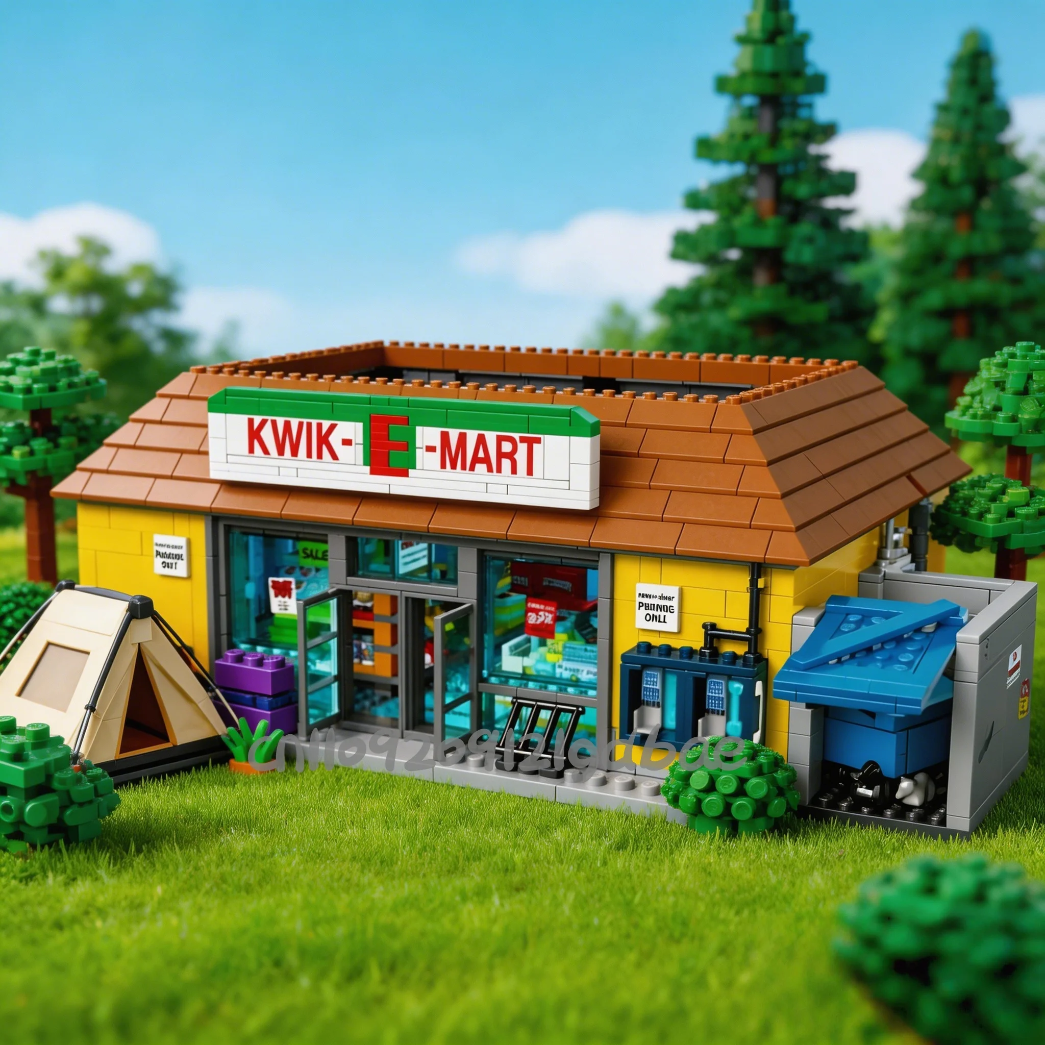 2179 pieces of MOC building blocks Virginia Simpson Convenience Supermarket  building blocks model toys birthday Christmas