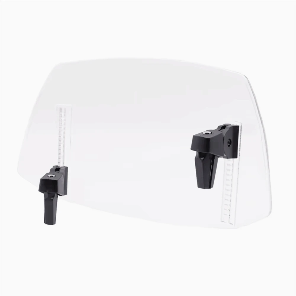 AM-Universal Motorcycle Adjustable Windshield Extension - Fits for Honda Suzuki Kawasaki Yamaha BMW Ducati Aprilia (Clear)