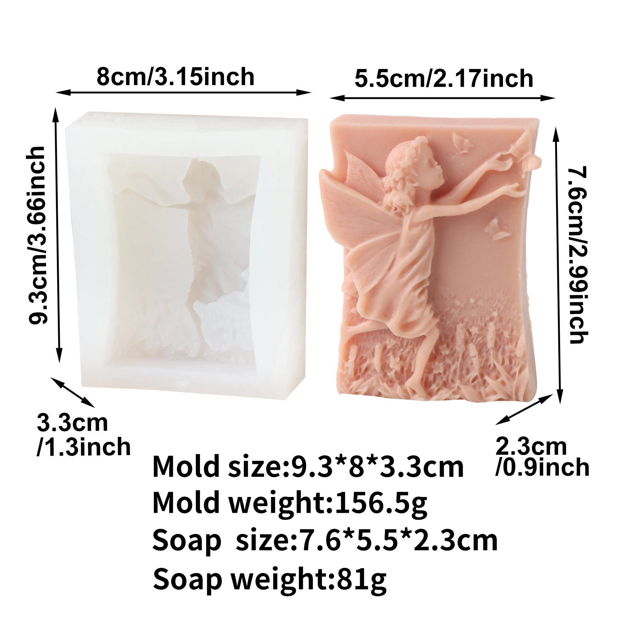 Flower Fairy Silicone Soap Mold DIY Elf Angel Girl Candle Resin Plaster Making Tool Geometry Chocolate Mould Home Decor Gifts