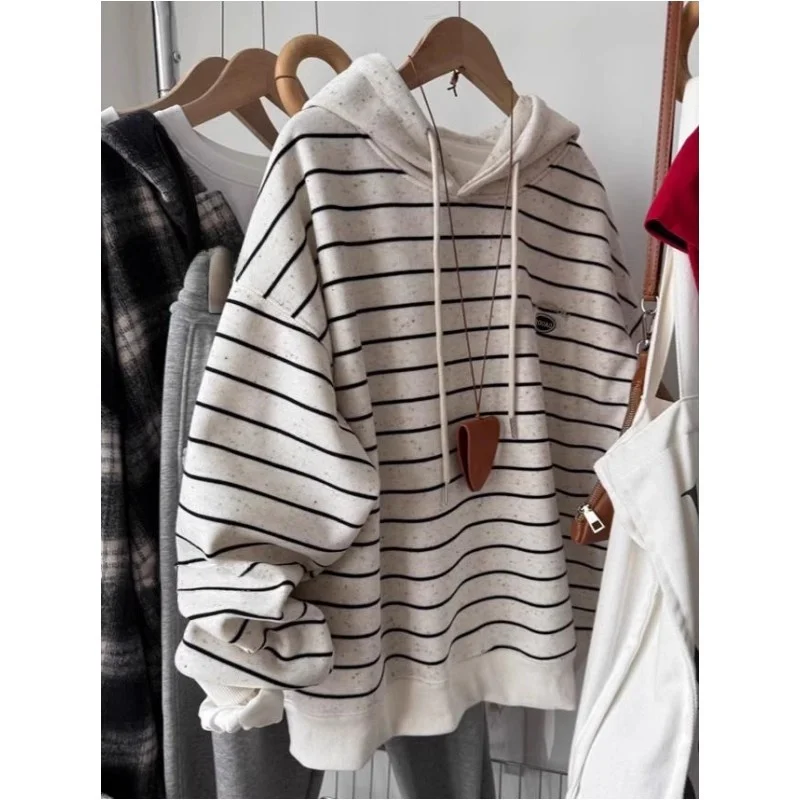 الرجال Thiened Fce هوديي الأمريكية عارضة مخطط البلوز شتاء جديد Sle ألياف البوليستر تشوه مقنعين أعلى #1