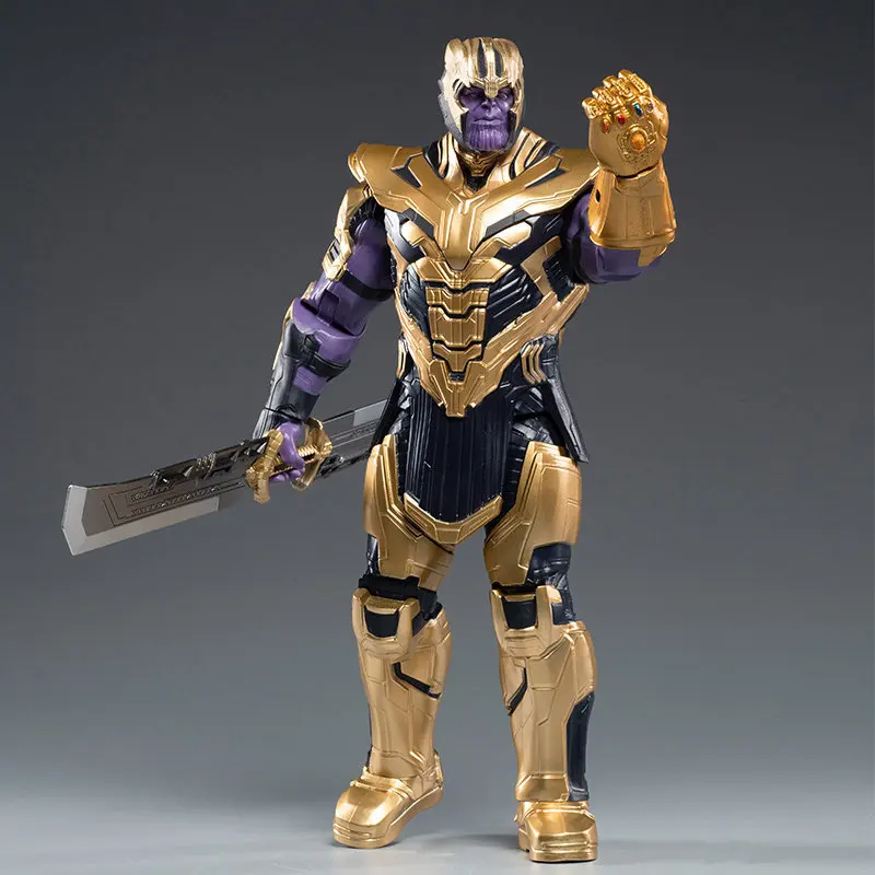 

14 Inch Avengers Thanos Action Figure Movable Joints Cool Collectible Model Desktop Decor Festival Surprise Gift For Fans