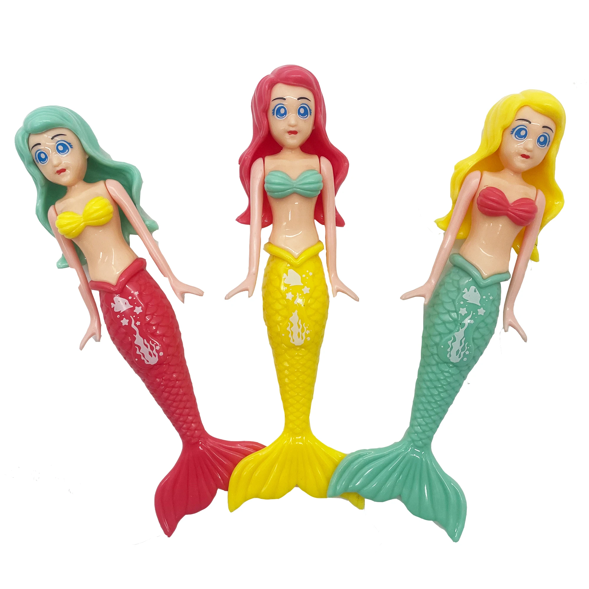 3pcs Magical Dive Mermaid Dolls Girls Toys Bath Swimming Pool Mermaid Dolls Girls Birthday Gift Summer Pool and Water Dive Toys